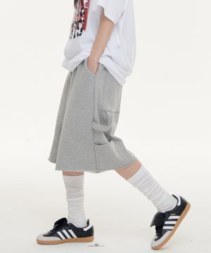 카펜터 스웨트 8부 팬츠 - 그레이