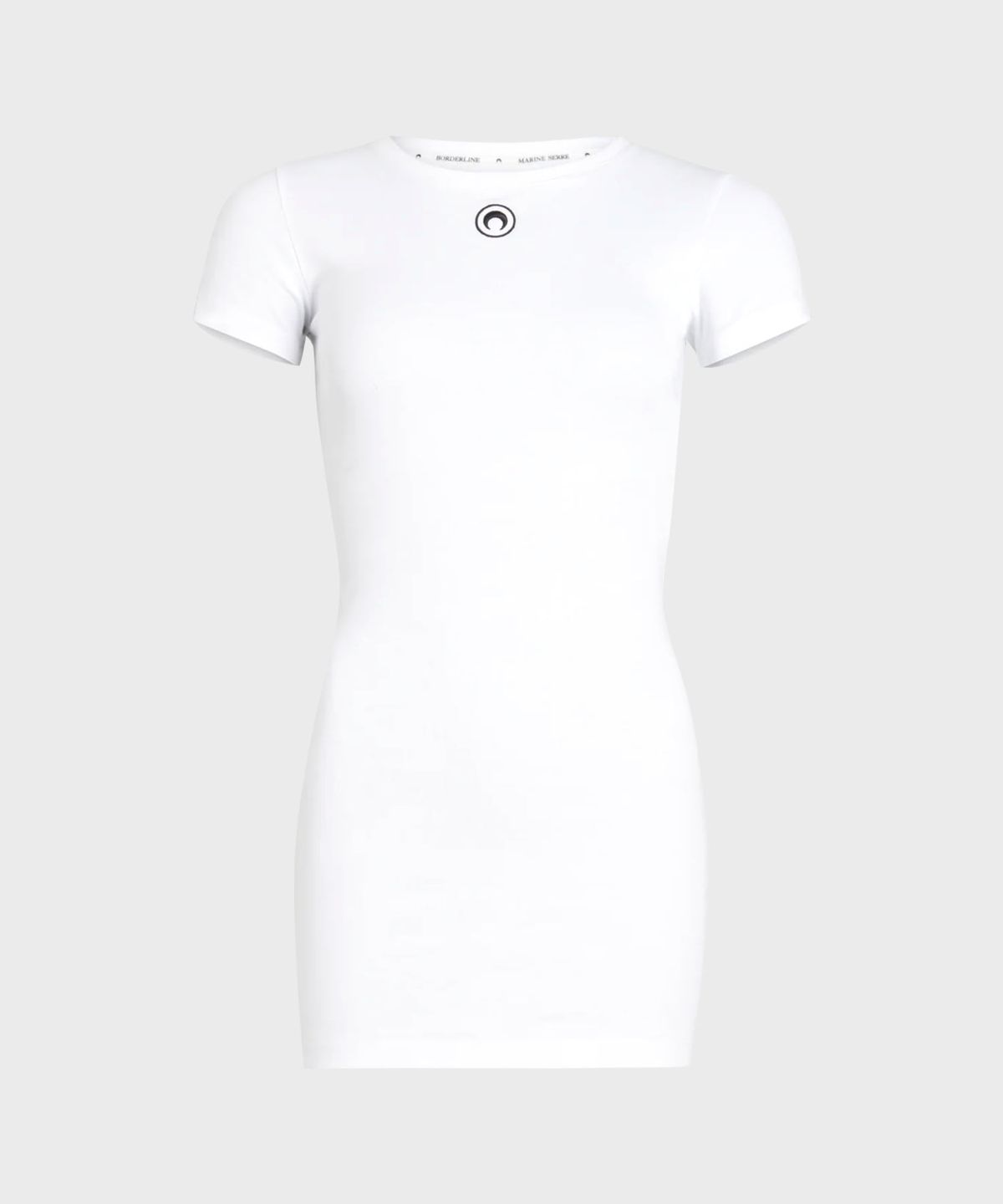 마린 세르(MARINE SERRE) (W) 문 로고 저지 티셔츠 드레스 화이트 MOON LOGO JERSEY T-SHIRT DRESS WH10 WHITE