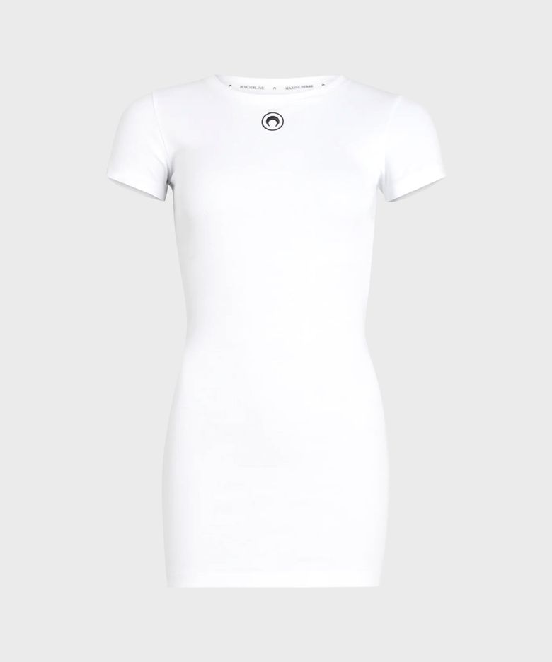 (W) 문 로고 저지 티셔츠 드레스 화이트 MOON LOGO JERSEY T-SHIRT DRESS WH10 WHITE