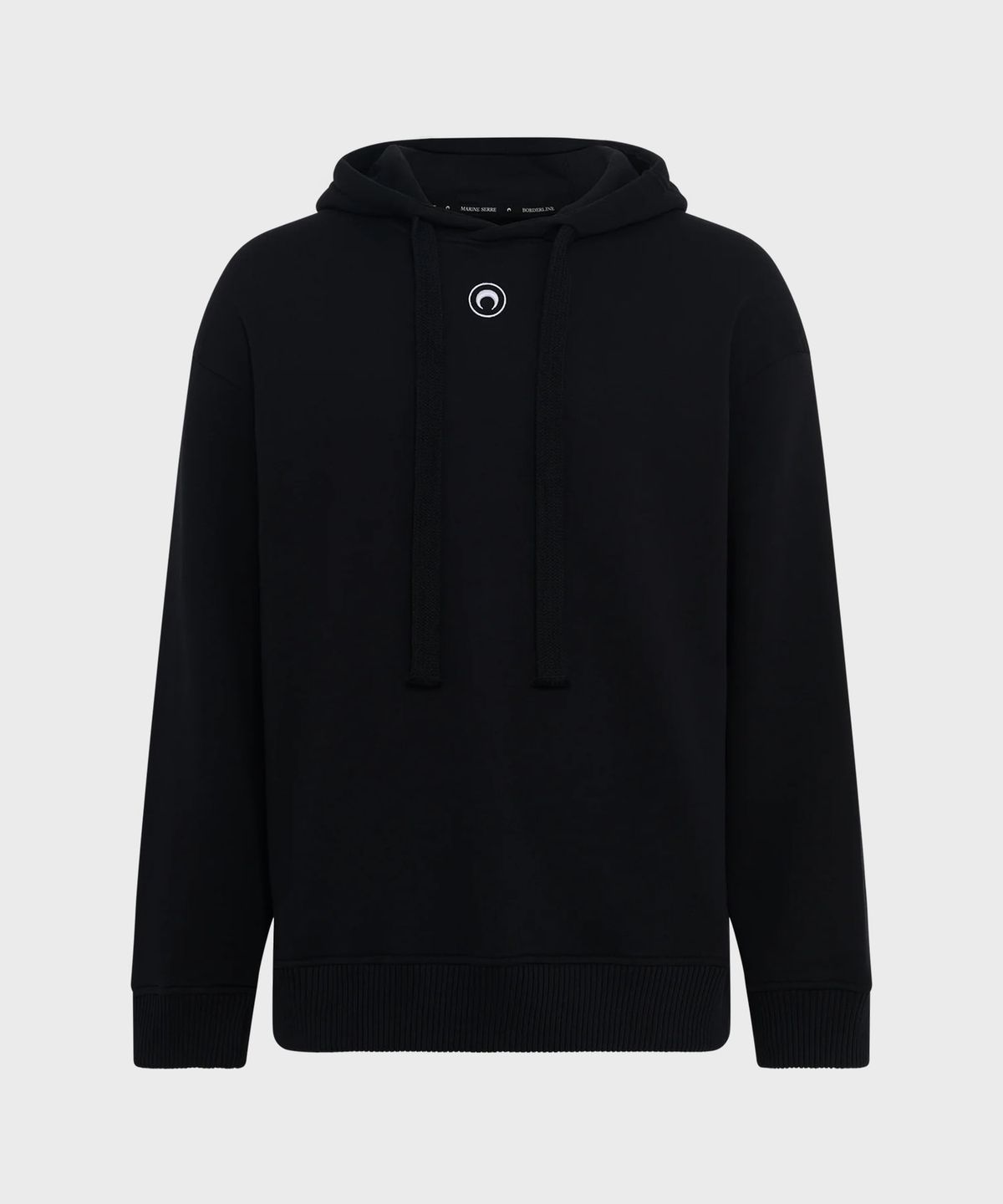 마린 세르(MARINE SERRE) (M) 문 로고 플리스 후디 블랙 MOON LOGO FLEECE HOODIE BK99 BLACK