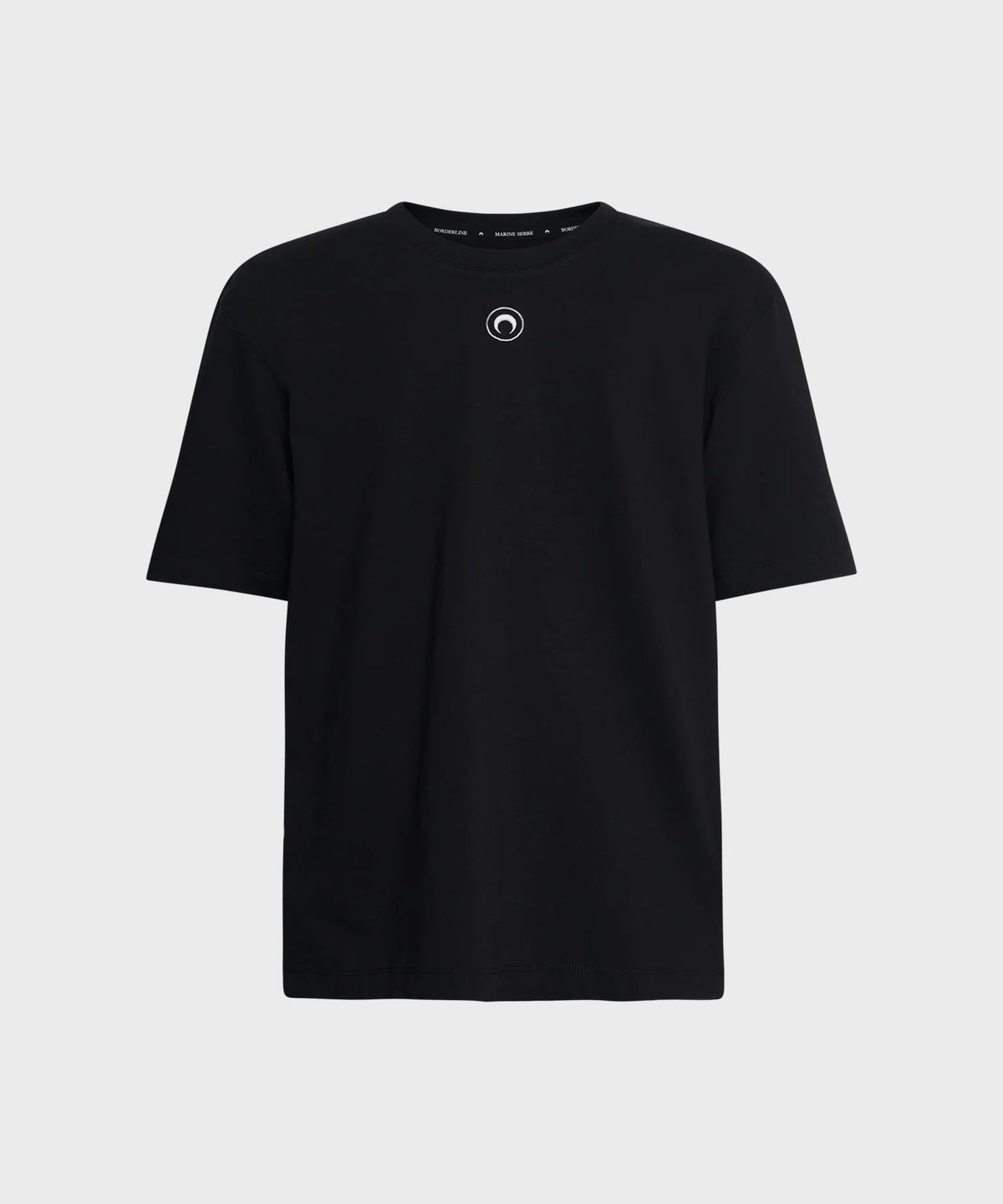 마린 세르(MARINE SERRE) (M) 문 로고 저지 루즈 핏 티셔츠 블랙 MOON LOGO JERSEY LOOSE FIT T-SHIRT BK99 BLACK