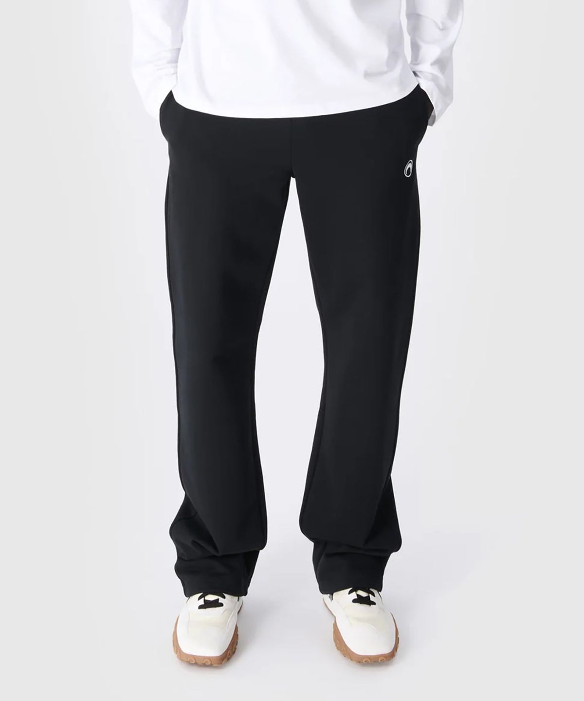 마린 세르(MARINE SERRE) (U) 문 로고 플리스 스웨트팬츠 블랙 MOON LOGO FLEECE SWEATPANTS BK99 BLACK