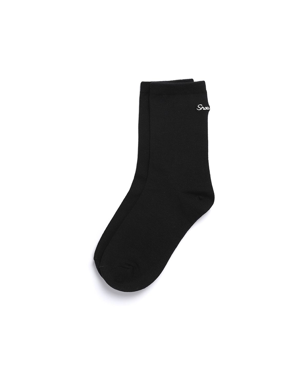 스노우피크 어패럴(SNOWPEAK APPAREL) 레터링 크루삭스 (S25ZWFSO84) Black