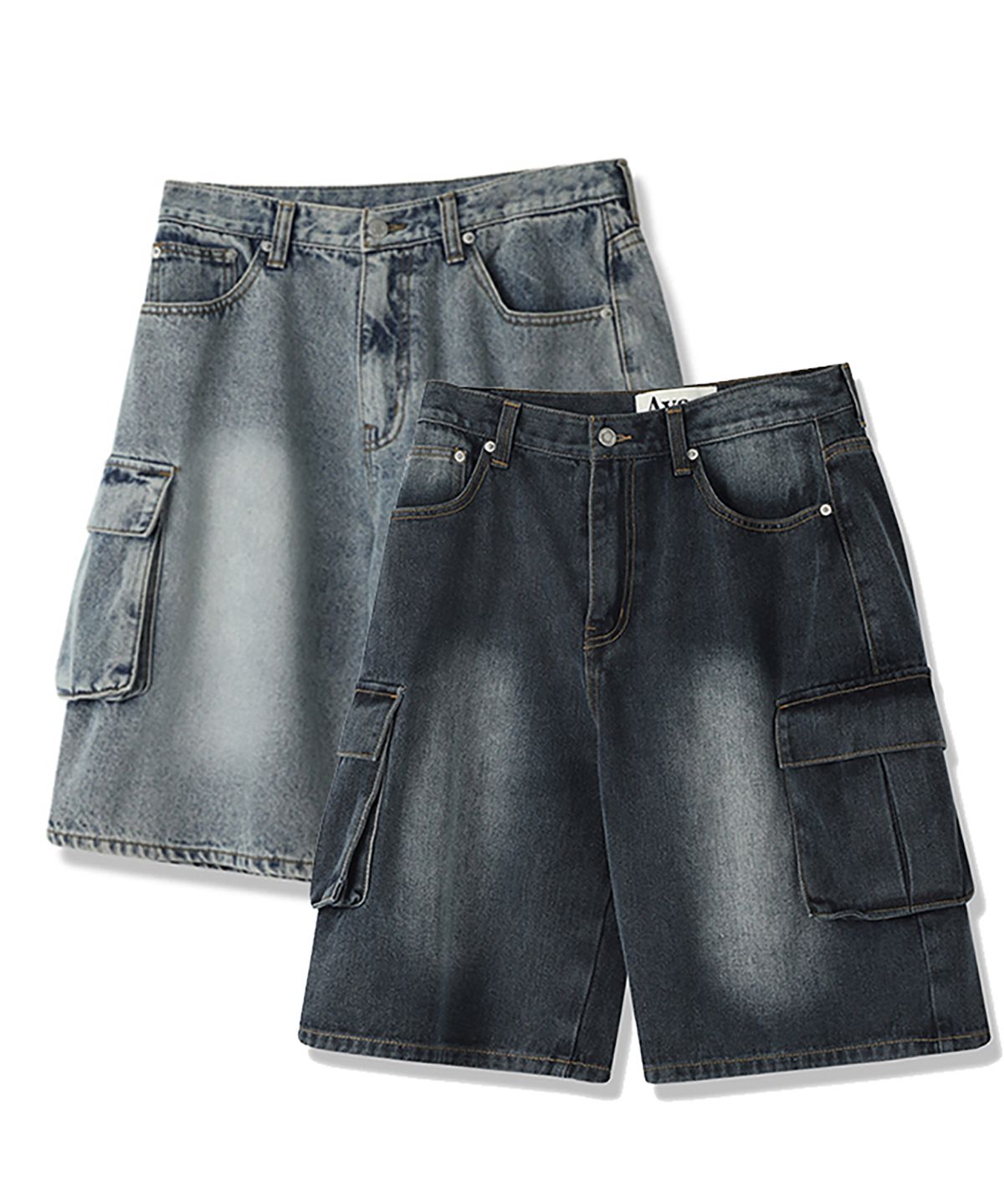 어반드레스(AVANDRESS) Wide Cargo Half Denim Pants - 3COL