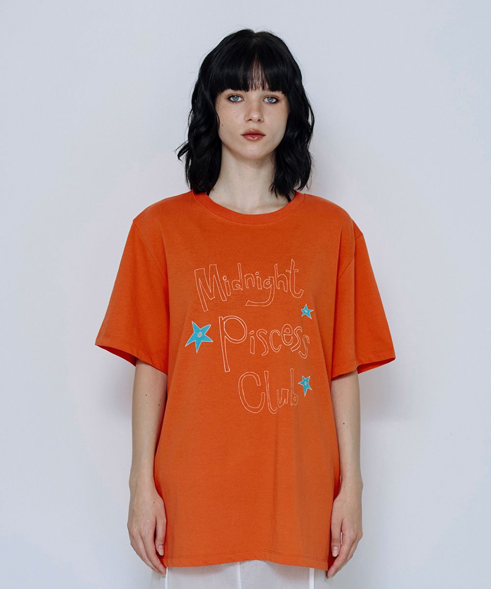 ★ PISCESS★ Handwritten Oversized T-Shirt Orange 500822580 PISCESS Handwriting Oversized T-shirt - Orange