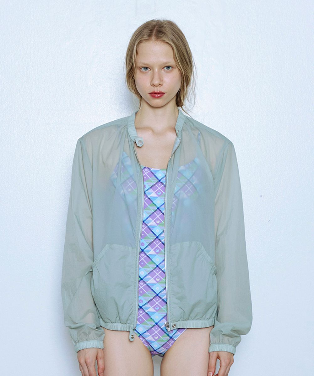ジャケット PISCESS : 25SS / Sheer Shirring Light Jacket (2colors) MUSINSA | PISCESS Sheer shirring light jacket_light khaki