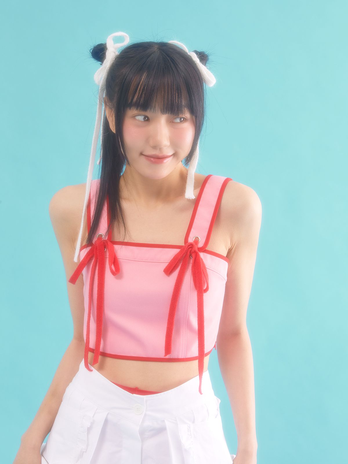 네프네프(NEFNEF) ribbon bustier_pink