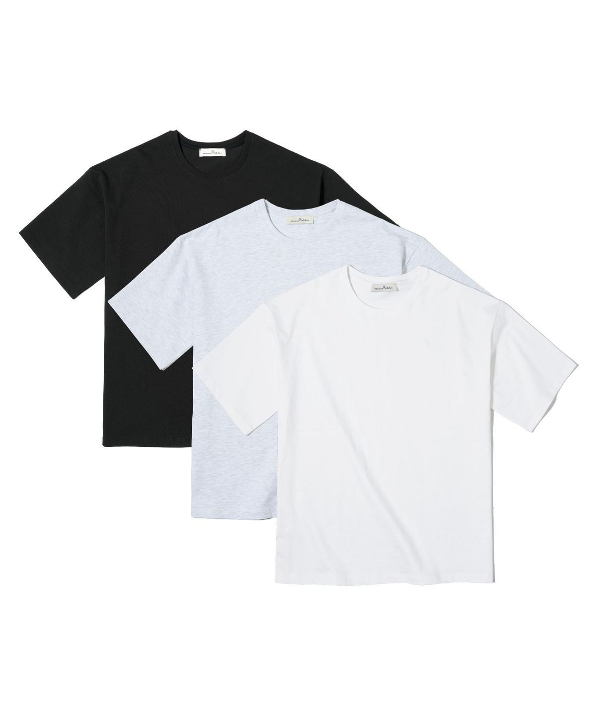 반원 아틀리에(VANONE ATELIER) [2PACK] A3414 Boyfriend T-shirt_3 COLOR