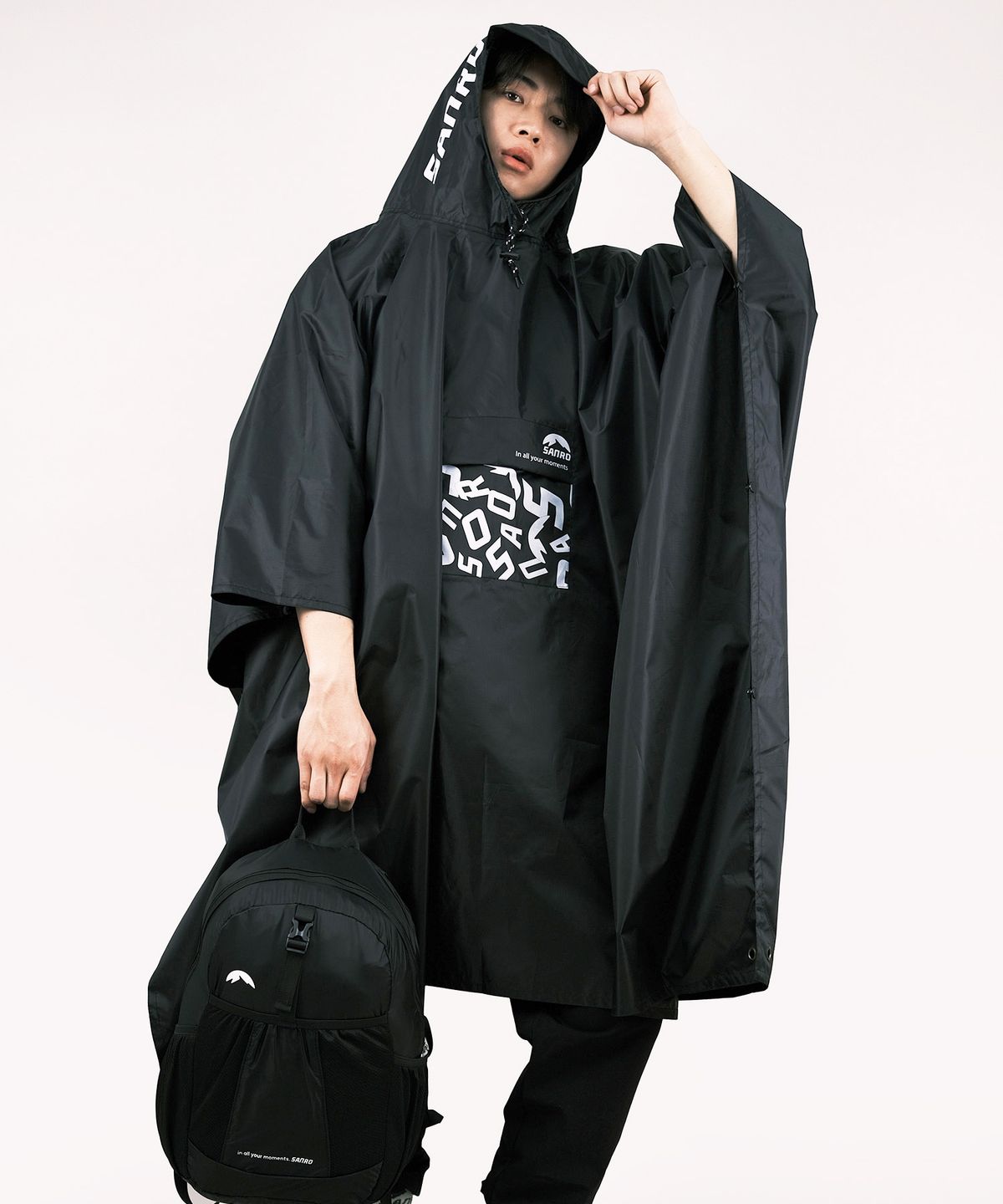 산로(SANRO) [UNISEX] 판초 우의 레인코트
