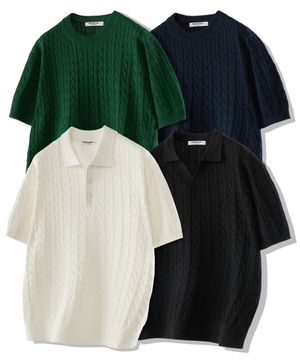 [SET]워셔블 쿨코튼 케이블 니트3종