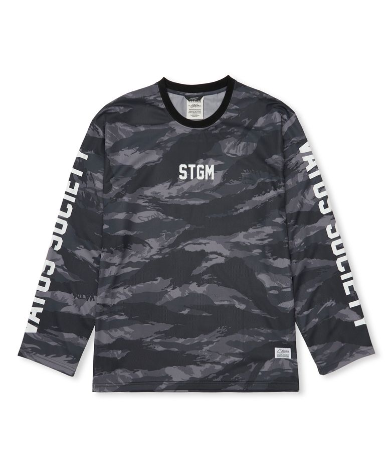 Mesh Oversized Long Sleeves Tiger Camouflage