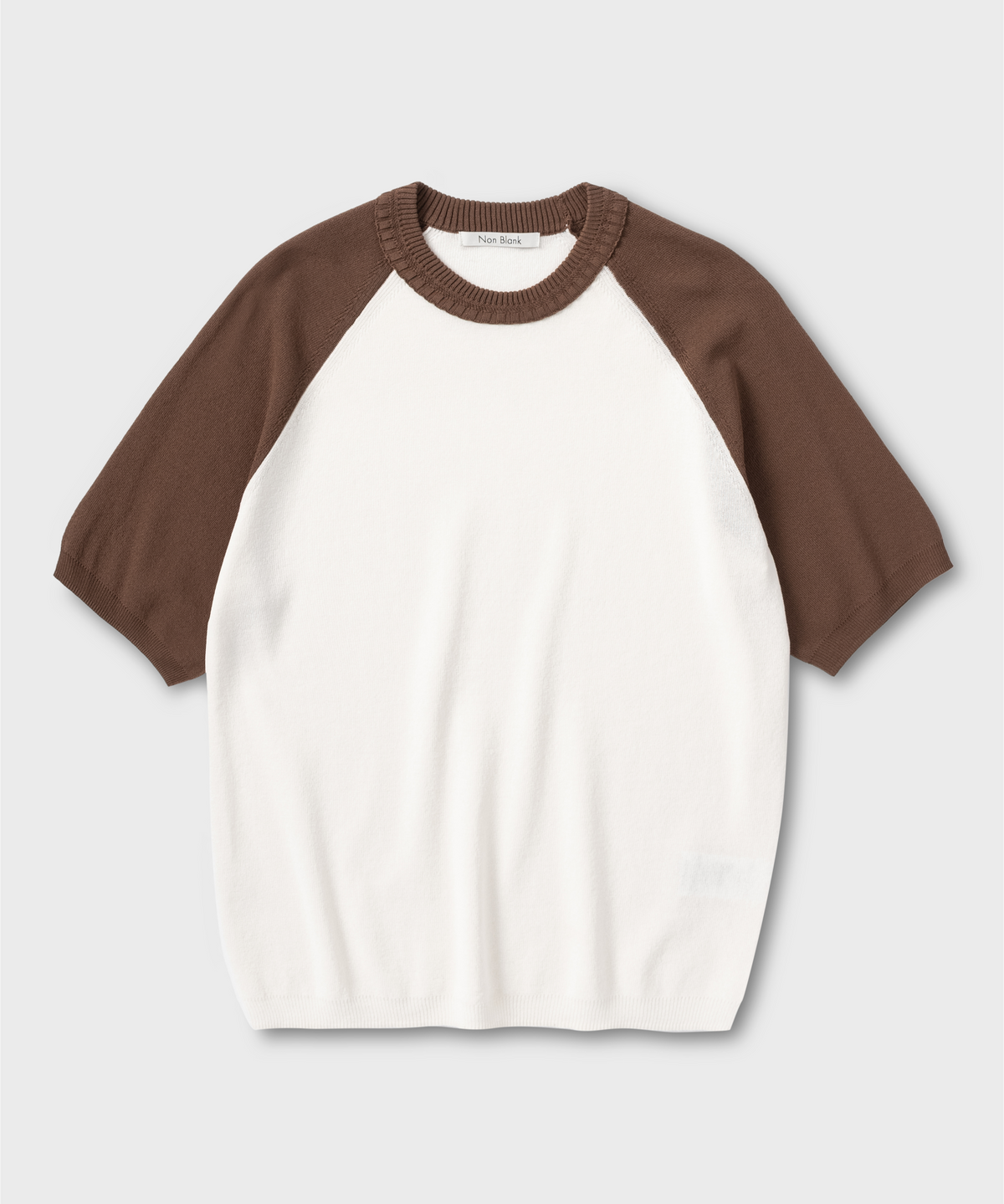 넌블랭크(NONBLANK) 래글런 HS 니트_IVORY/BROWN