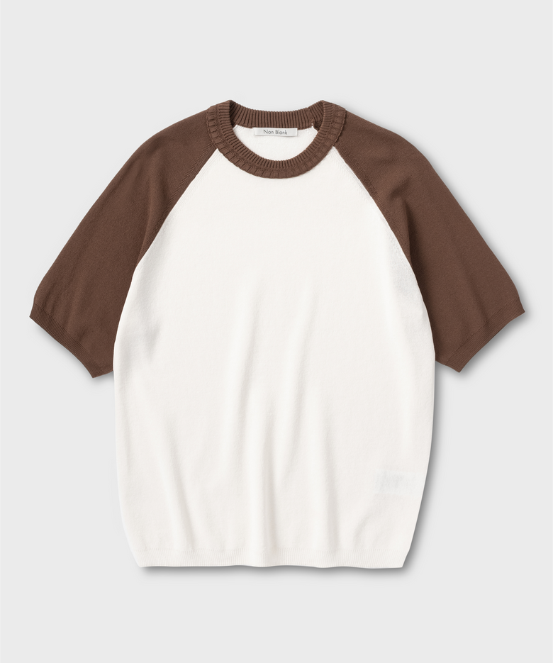 래글런 HS 니트_IVORY/BROWN