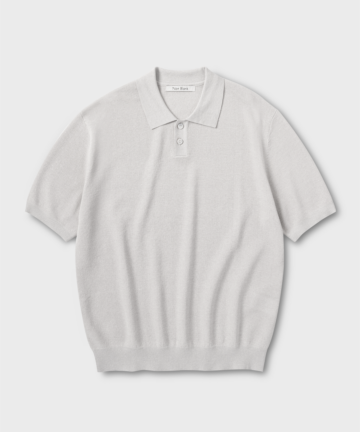 넌블랭크(NONBLANK) 린넨 쿨터치 칼라 니트_LIGHT GREY