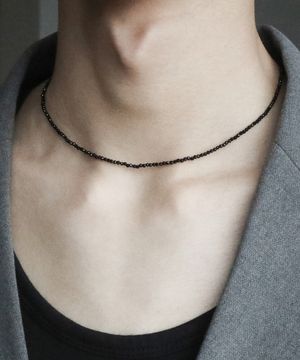 남자 목걸이 블랙 비즈 CLEF Tune NEC