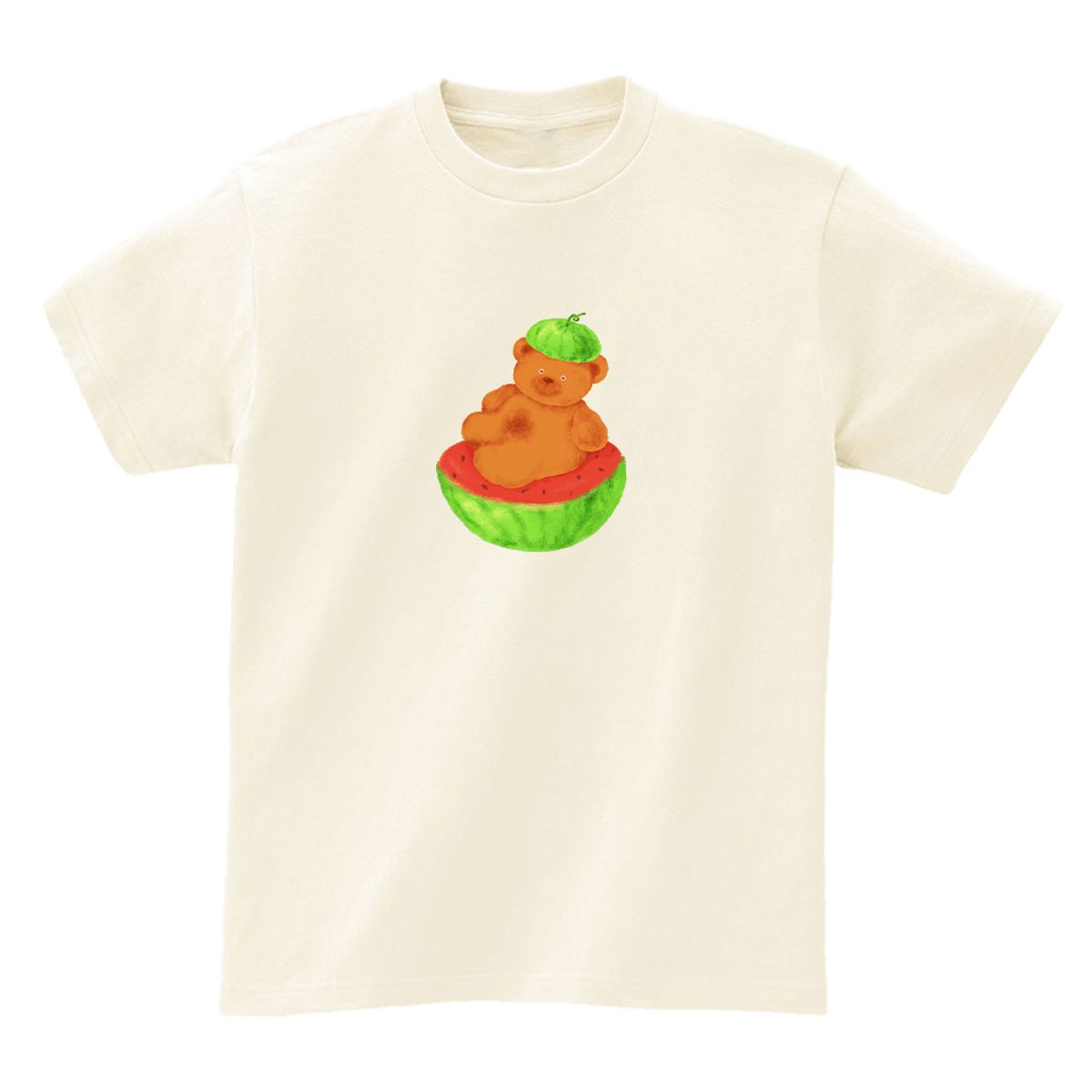 어썸어스(AWESOMEUS) Bear inside a watermelon T-SHIRTS_4COLOR