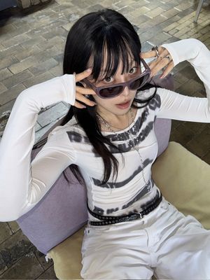 Tipsy Slim Long Sleeve - White