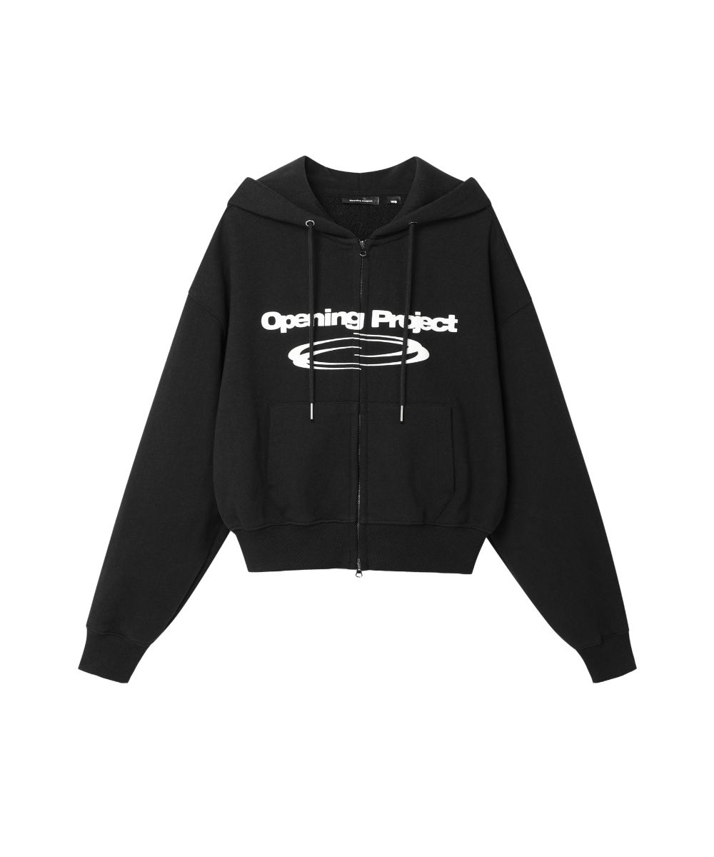 MUSINSA | OPENING PROJECT W Identity Hoodie Zip-up - Black