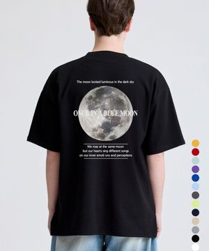 달 프린팅 오버 핏 반팔 티셔츠 13color