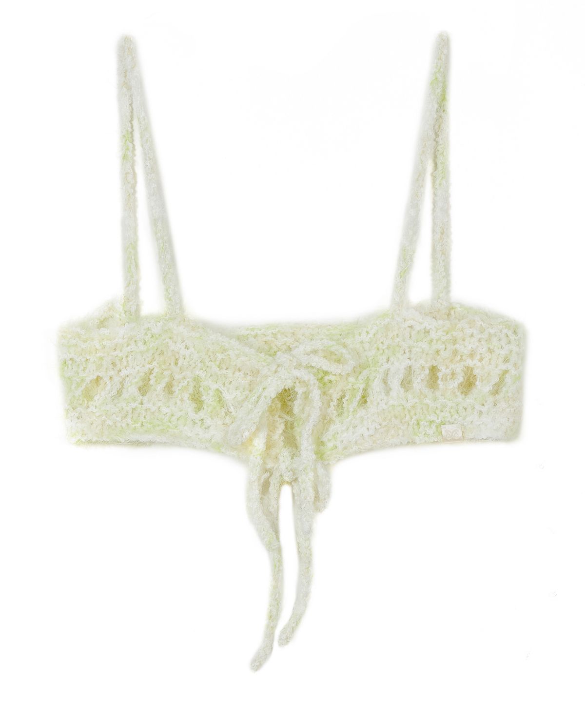 타입서비스(TYPESERVICE) Fuzzy Knitted Sleeveless Top [Light Green]