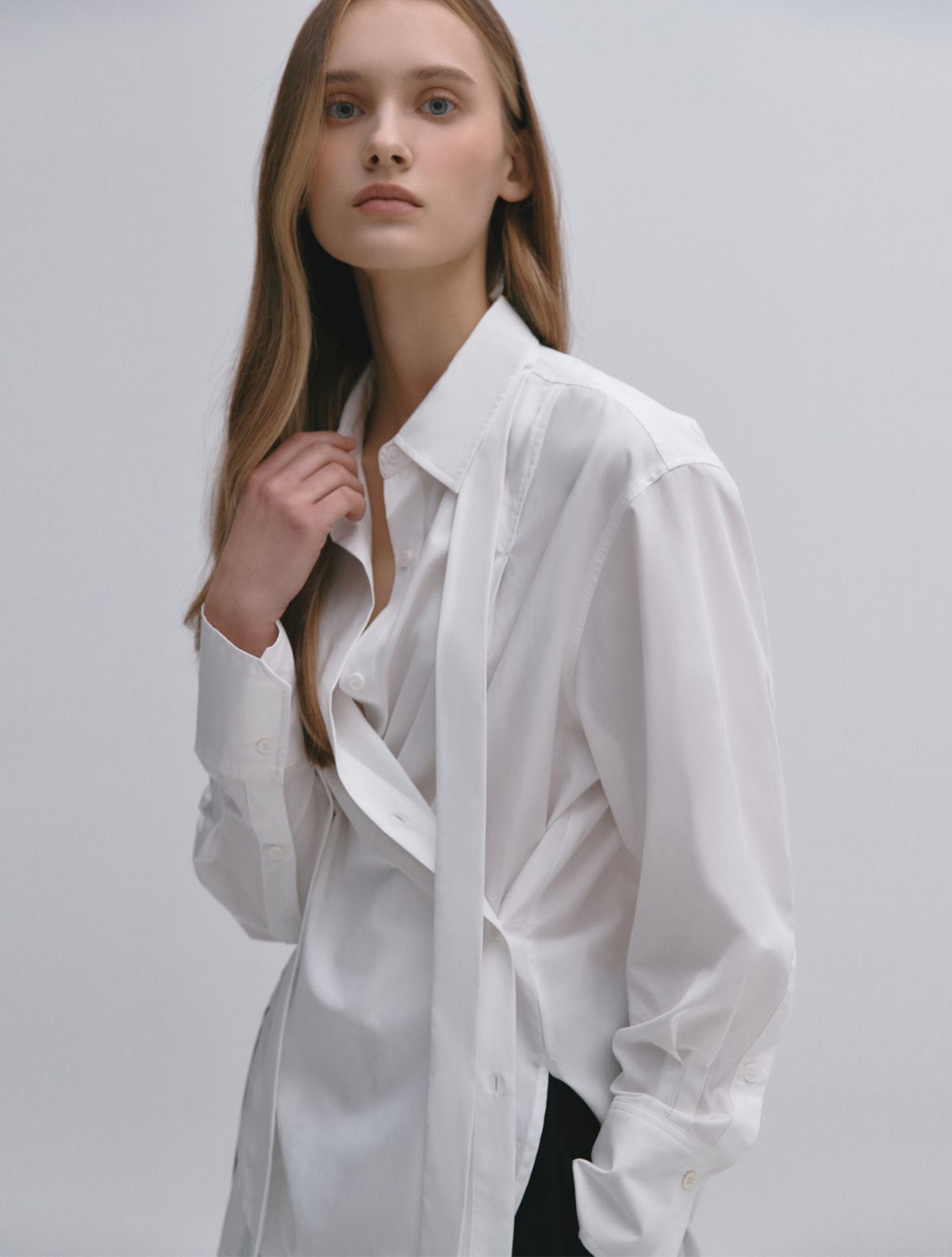 그레이데시온(GRAYDATION) Tie Wrap Shirt OFF WHITE