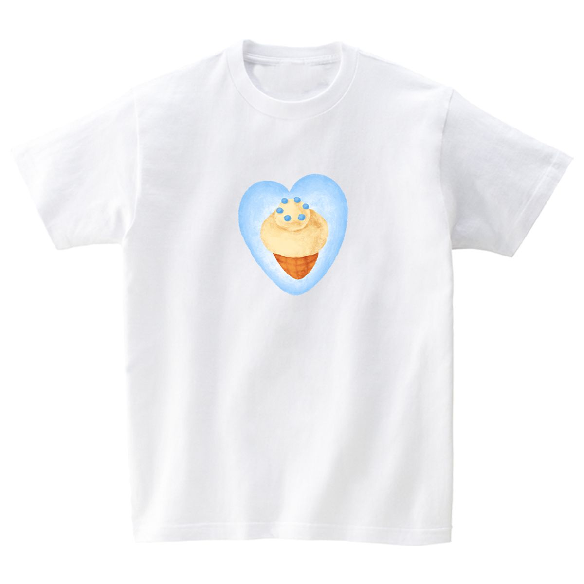 어썸어스(AWESOMEUS) Blue heart corn ice creamT-SHIRTS_4COLOR