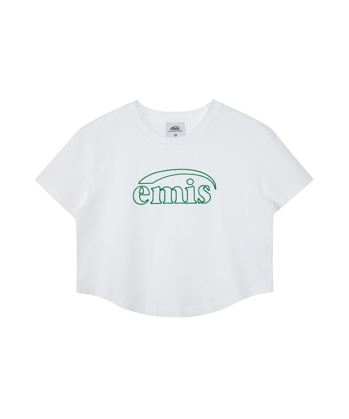 이미스(EMIS) (WOMENS) CHAIN STITCH T-SHIRT-WHITE