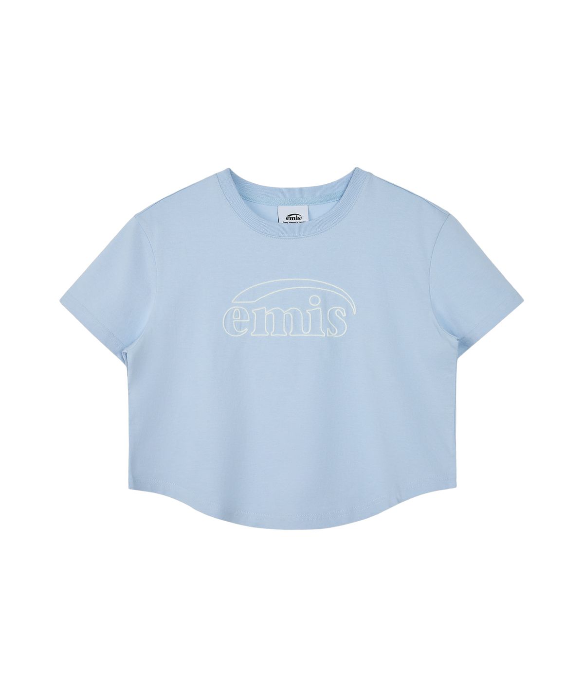 이미스(EMIS) (WOMENS) CHAIN STITCH T-SHIRT-SKY BLUE