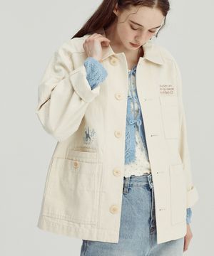 원더러스 워시드 코튼자켓 [크림]