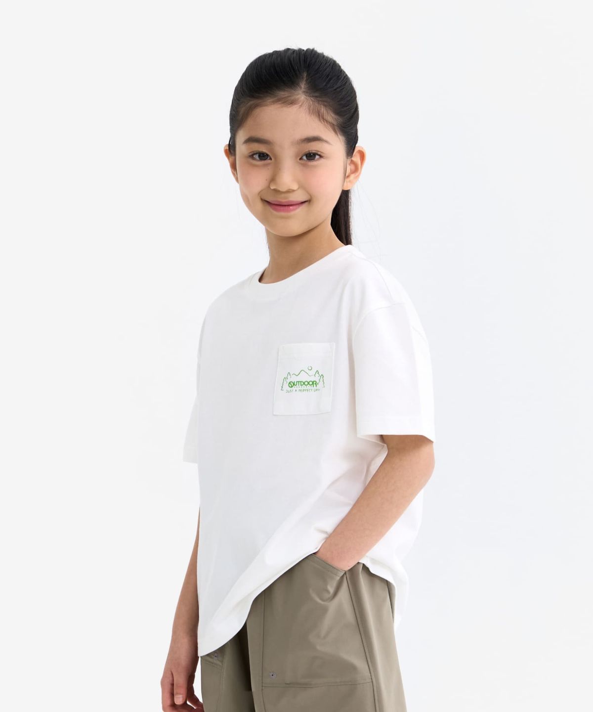 아웃도어 프로덕츠 키즈(OUTDOOR PRODUCTS KIDS) 포켓 반팔티 (아이보리) OD252ISS11_IVY