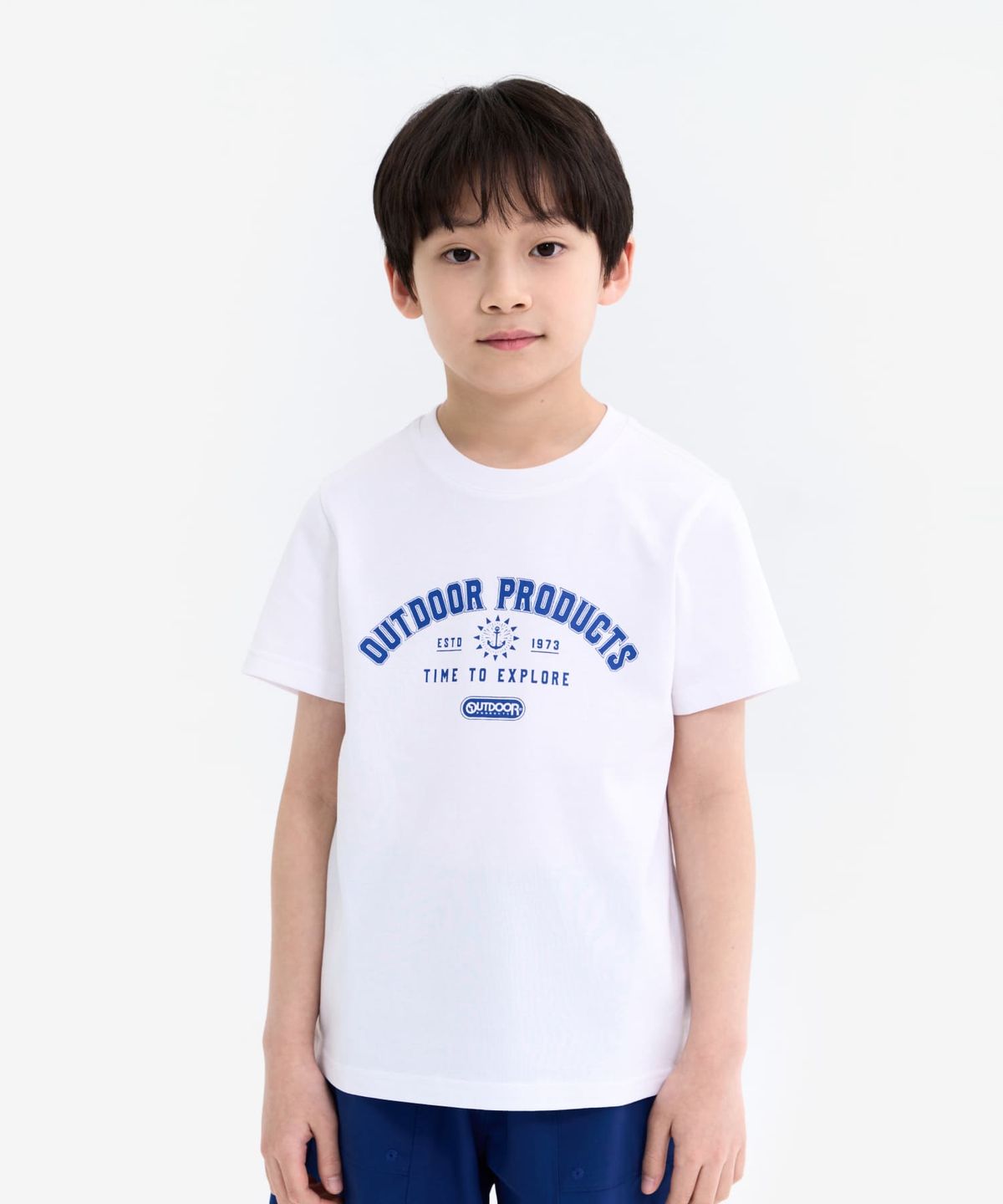 아웃도어 프로덕츠 키즈(OUTDOOR PRODUCTS KIDS) 아웃도어 레터링 반팔티 (화이트) OD252ISS93_WHT