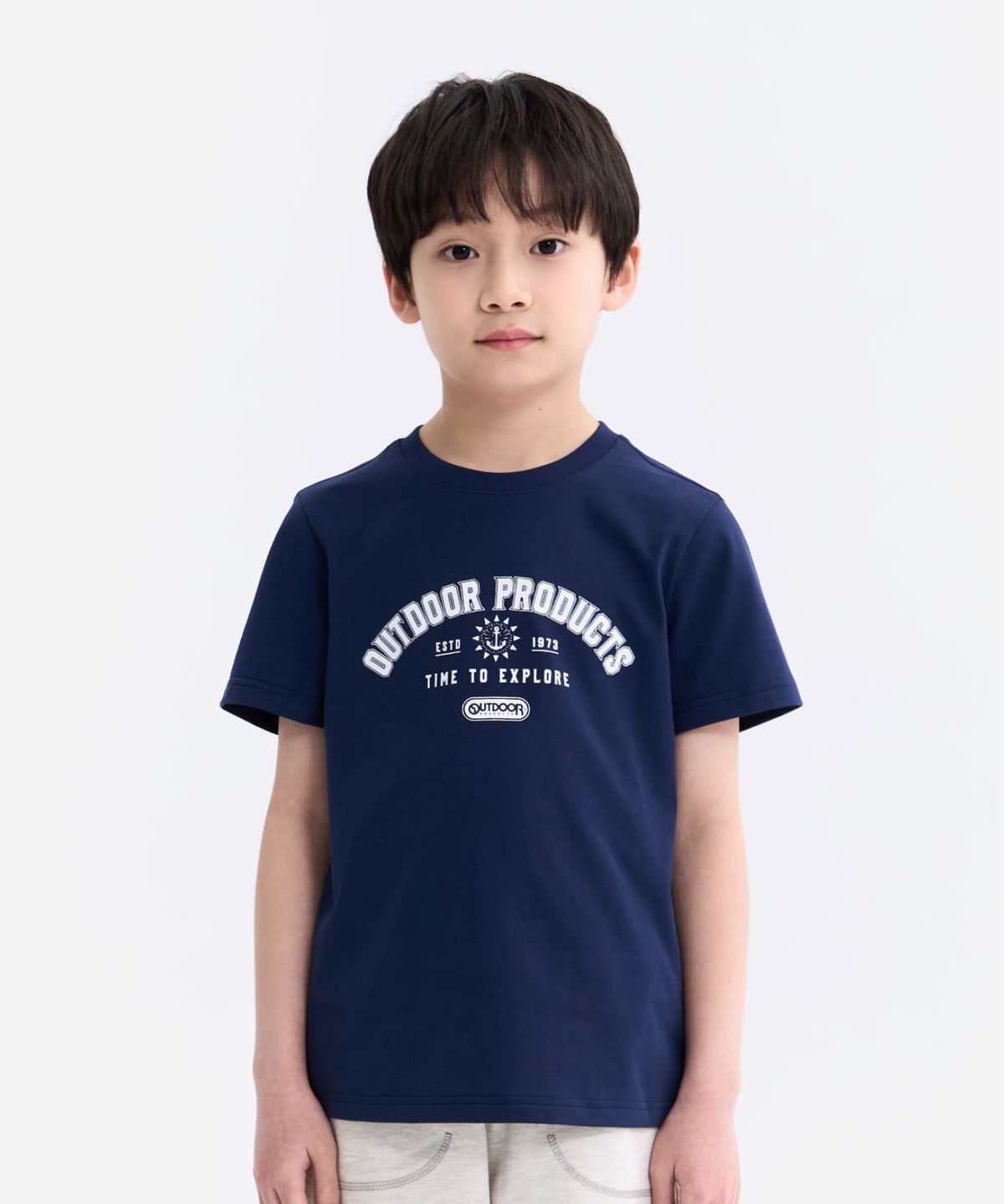 아웃도어 프로덕츠 키즈(OUTDOOR PRODUCTS KIDS) 아웃도어 레터링 반팔티 (네이비) OD252ISS93_NVY