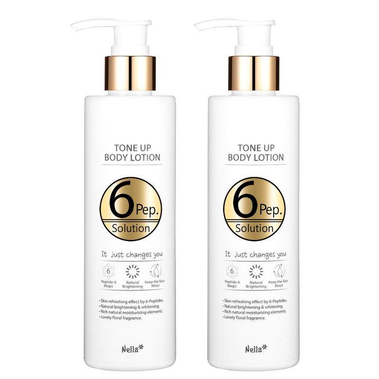 식스펩 솔루션 톤업 바디 로션 240ml *2개