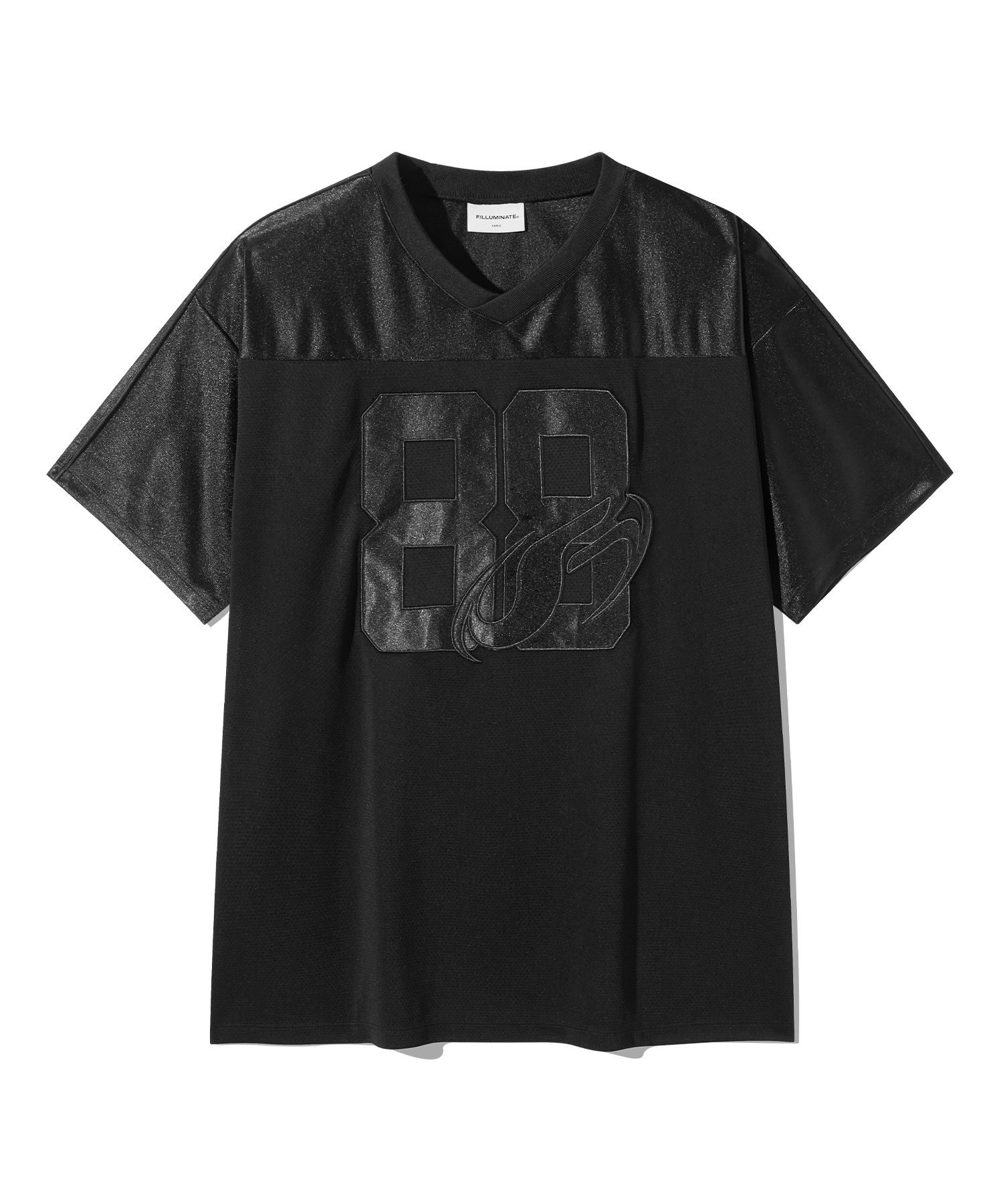 Musinsa filluminate 88 glossy jersey t shirt black