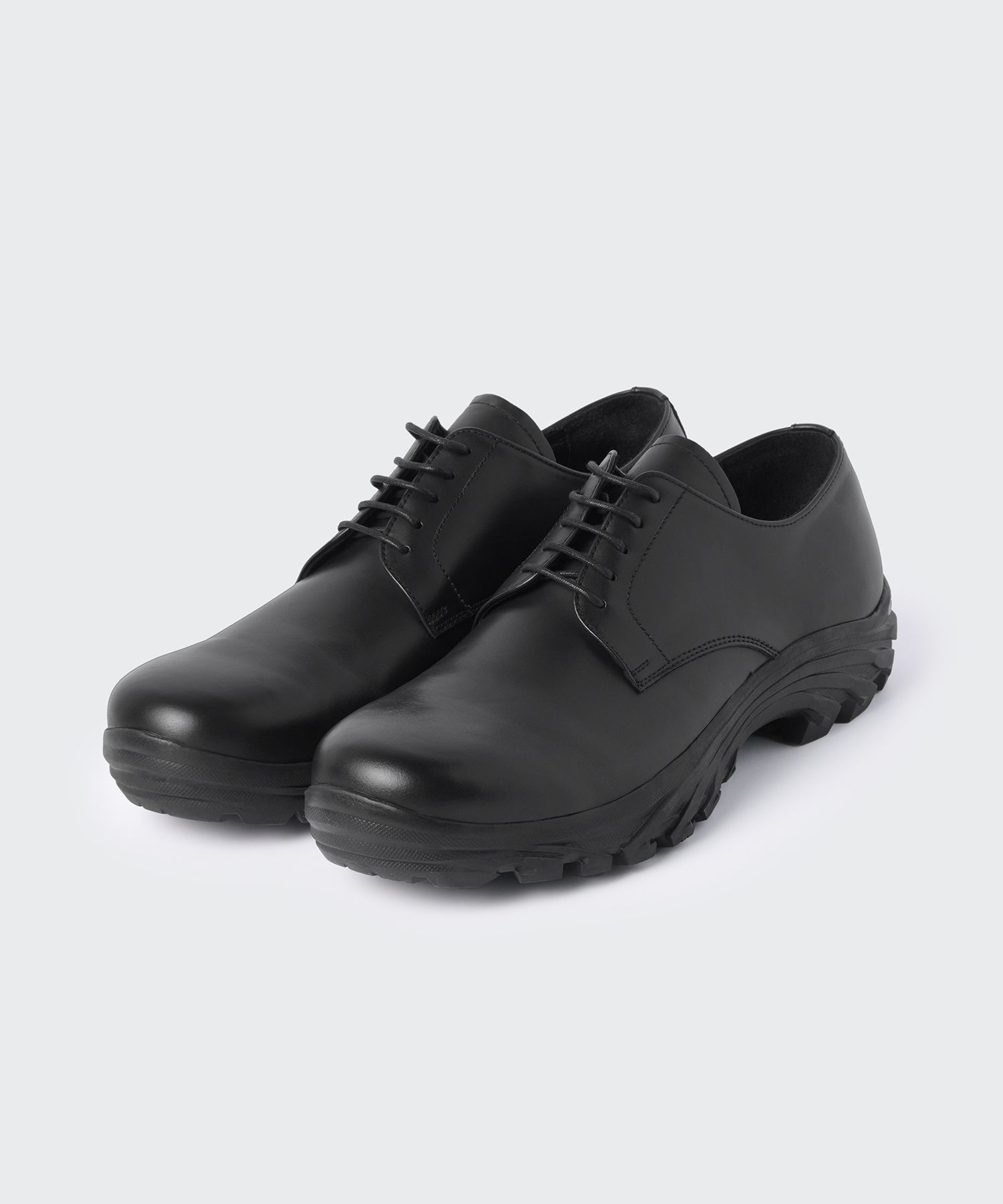 MUSINSA | MUSINSA STANDARD Round Derby Sneakers [Black]