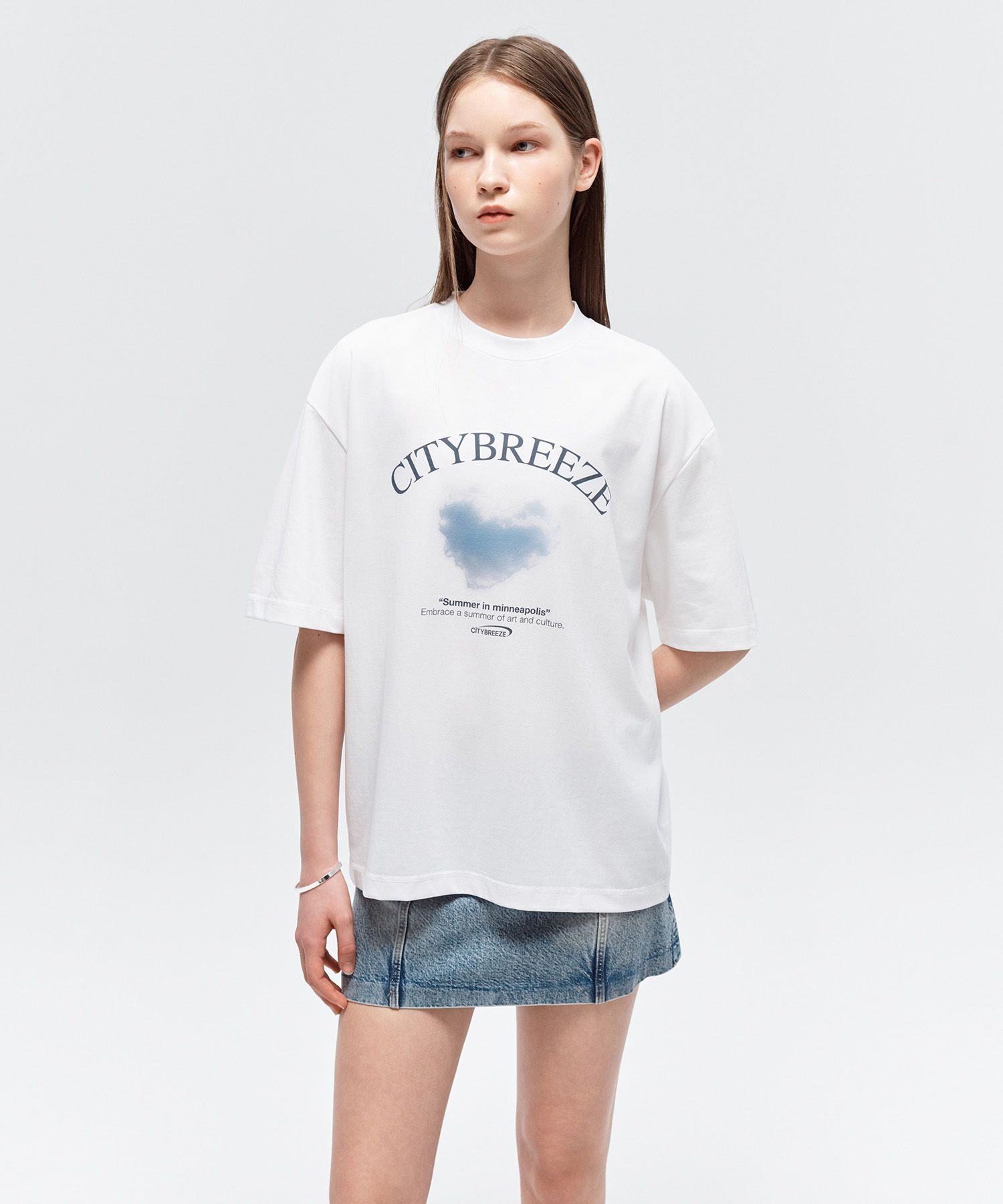 Tシャツ・カットソー citybreeze Cloudy City Artwork Short Sleeve T-Shirt_MELANGE MUSINSA | CITYBREEZE City typo short sleeve t-shirt_MELANGE