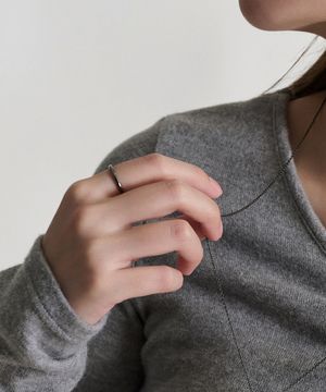 블랙실버 슬림 베이직 2mm 반지 LLRS54511S