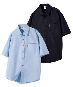 포인트 오버핏 반팔 셔츠 GS-714