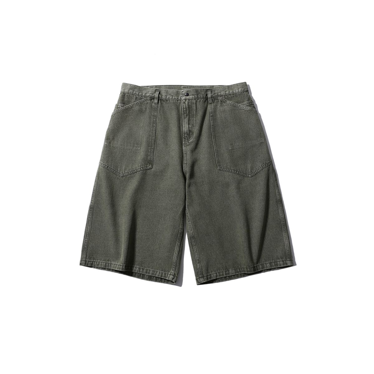 모이프(MOIF) [SS25] WIDE M35 SHORTS / OLIVE DENIM