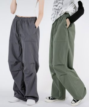 여자 무릎핀턱 스트링 파라슈트팬츠 3COLOR