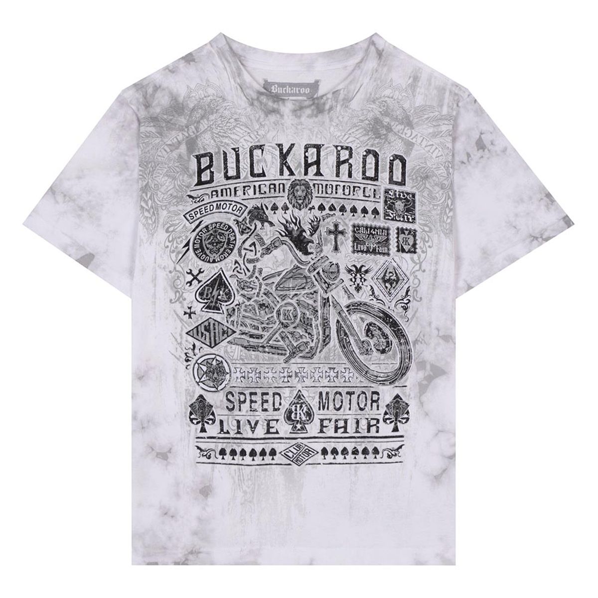 버커루(BUCKAROO) 싱글 빈티지 아트웍 반팔 티셔츠 오프 화이트