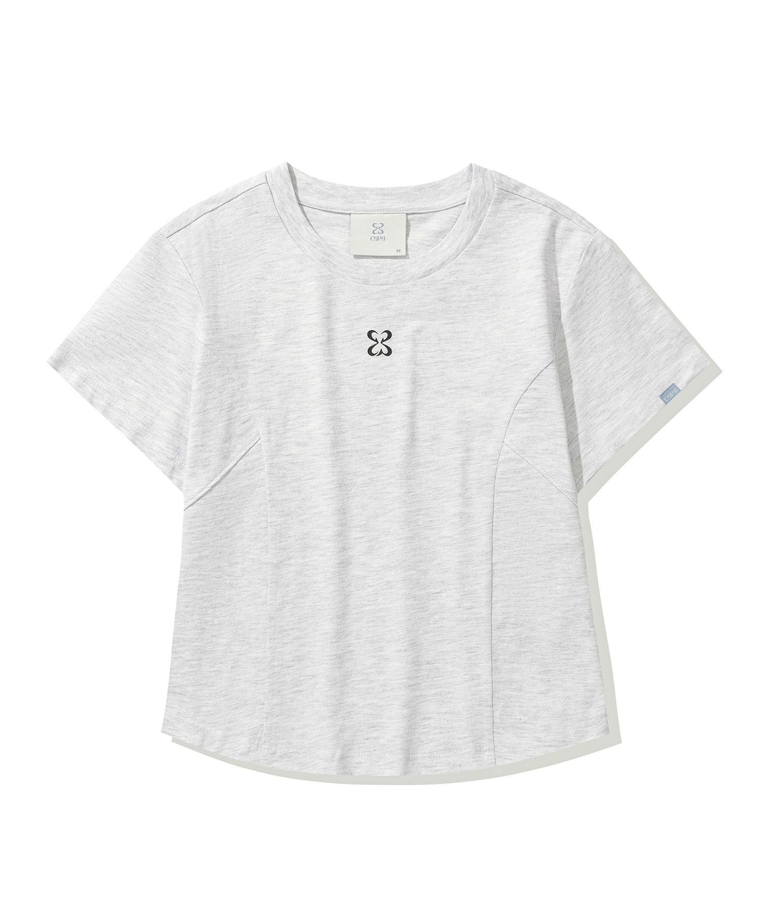 MUSINSA | Codegraphy (Women) Line Crop Short Sleeve T