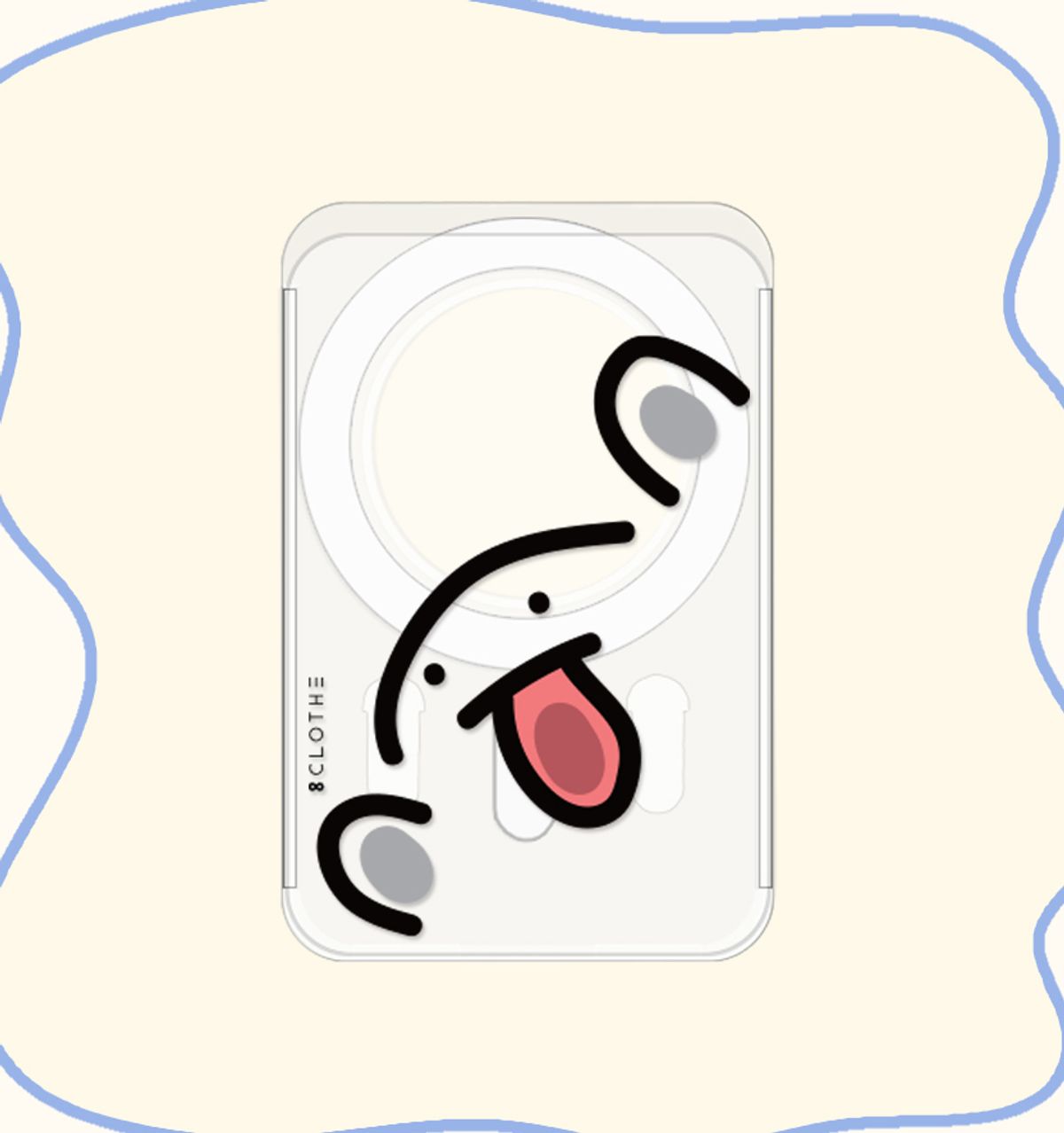 에잇클로드(8CLOTHE) 포켓두들 맥세이프 업다운 투명 클리어 카드 포켓 케이스