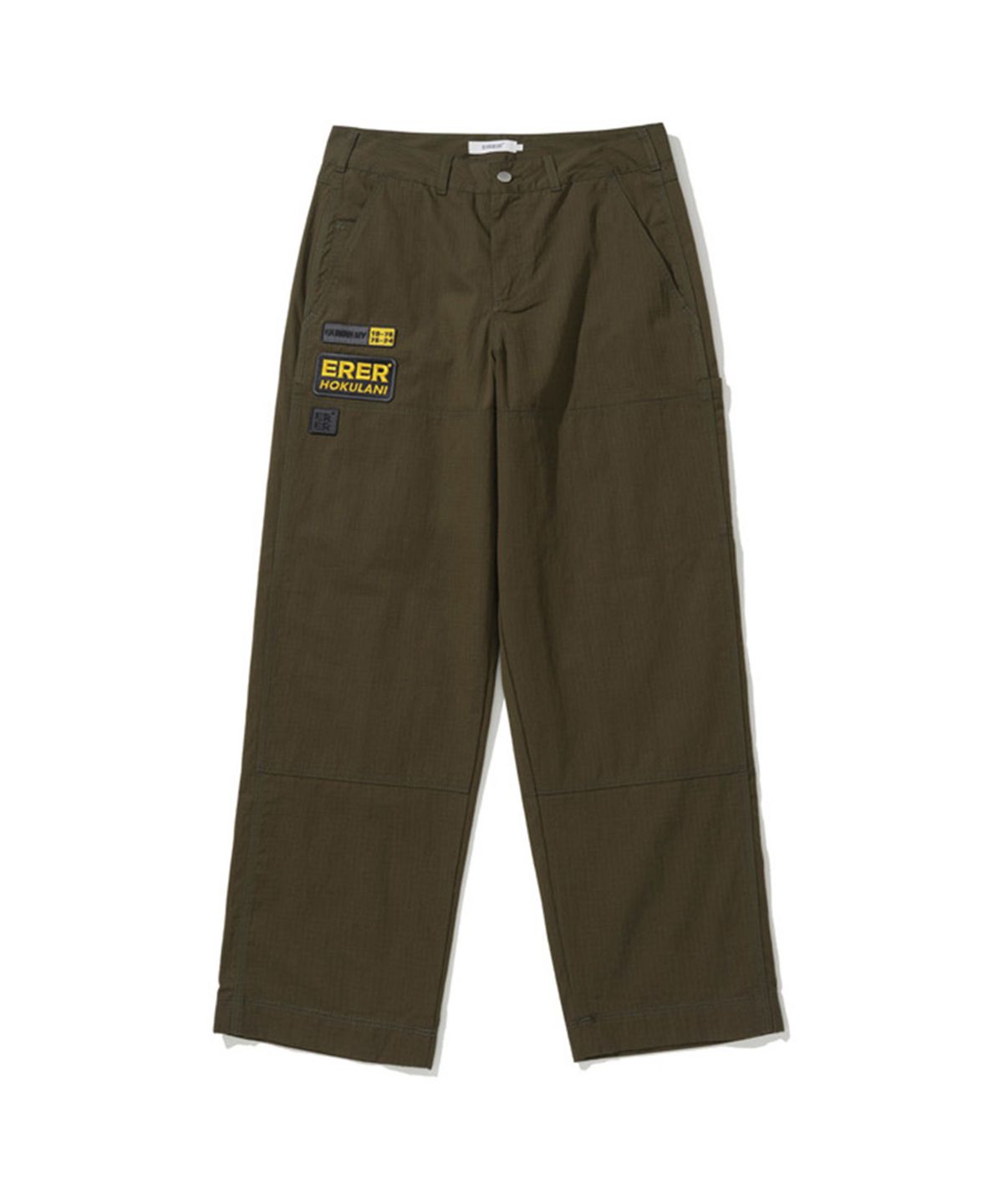 에르에르(ERER) Board Work Pants with Patch Detail Brown
