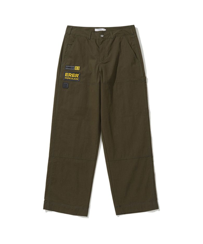 Board Work Pants with Patch Detail Brown