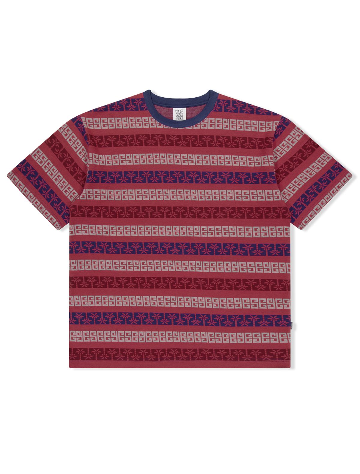 예스아이씨(YESEYESEE) Y.E.S Palm Jacquard Tee Red