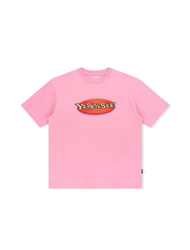 Y.E.S Web Logo Kids Tee Pink