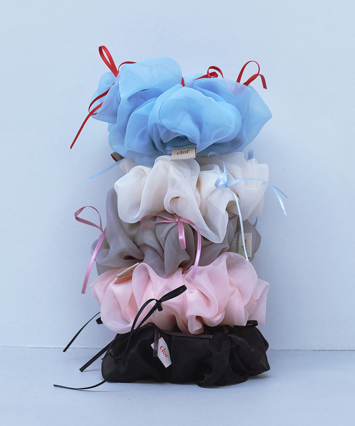 클로르(CLOR) RIBBON ORGANZA SCRUNCHIE - 5 colors