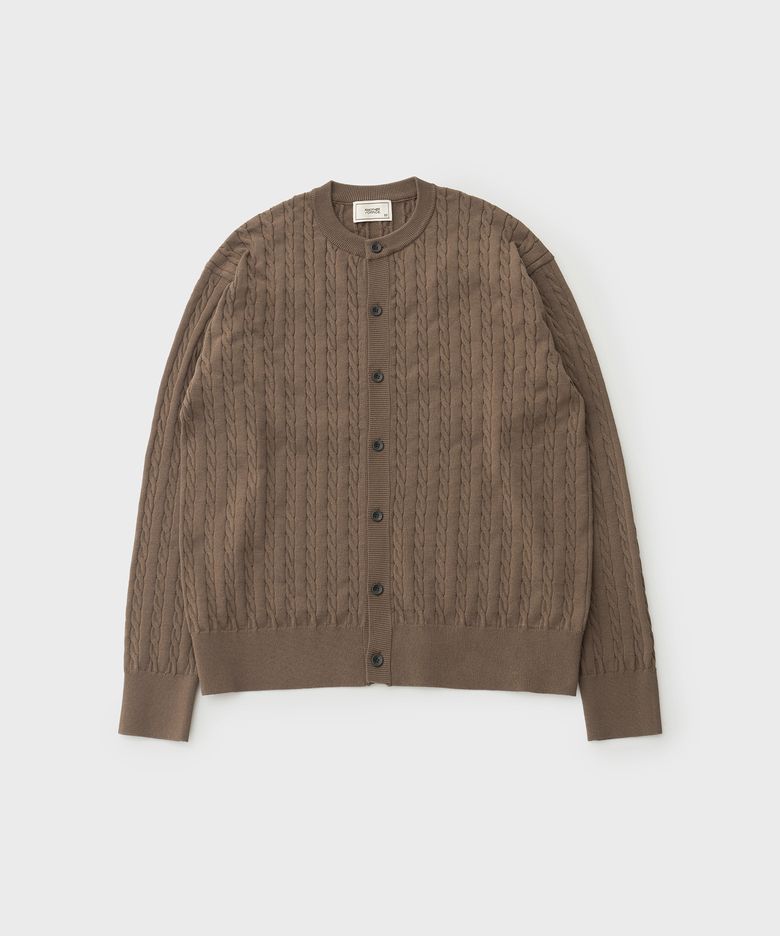 Current Cable Cardigan (Mild Brown)