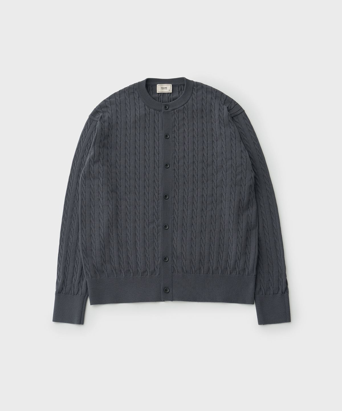 어나더 오피스(ANOTHER OFFICE) Current Cable Cardigan (Dark Navy)